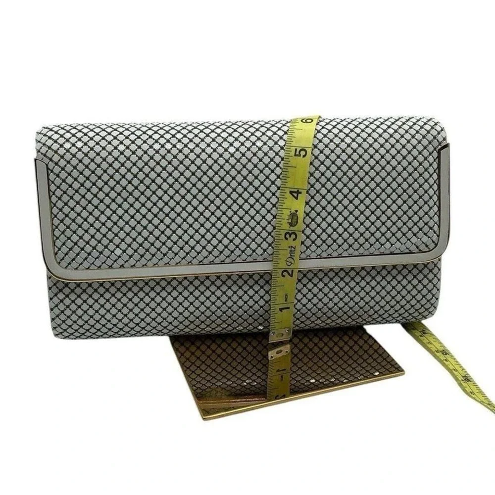 Ashley Moore WHITE MESH PURSE /‎ EVENING BAG Y2K